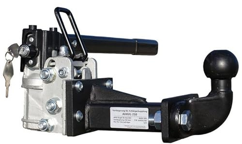 Universale prolunga gancio di traino per portabici per ogni tipo di gancio di traino fisso e estraibile (200 mm, montaggio rapido, inclinabile con protezione antifurto)