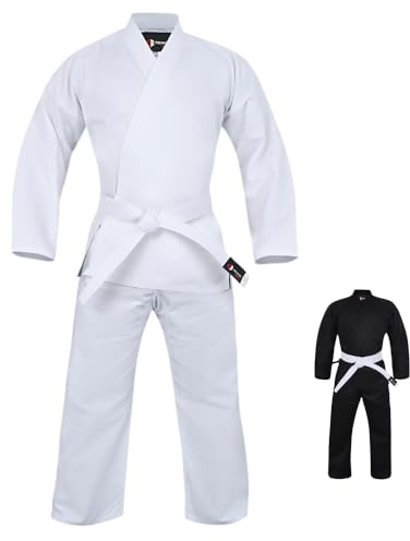 URBANSBEE Kimono Judo, Uniforme Professionnel con Col V Noir pour Arts Martiaux, MMA, Taekwondo karaté, BJJ, Jiu Jitsu Entraînement et Compétition Hommes Femmes & Enfants
