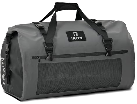 BORLENI Borsa da Moto Impermeabile 30L – Borsa Sella Moto Posteriore con Chiusura Rolltop, Cinghie Rapide & Sistema MOLLE, Sacco da Viaggio per Motociclismo, Camping & Outdoor