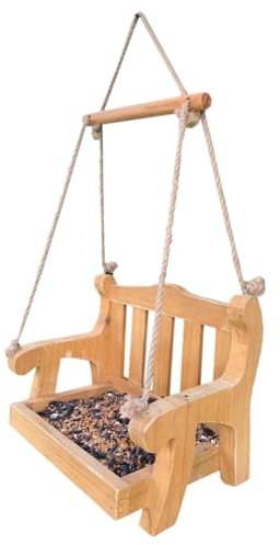 Haztholf Mangiatoia Automatica per Legna, Mangiatoia per Uccelli Appeso Sedia per Balcone, Villa, Giardino, Alimentazione Uccelli, 1 Pezzo