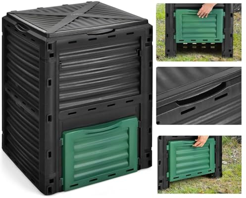 300L Composter Compost Bin Grass Eco Friendly Converter Debris Waste Garden Home