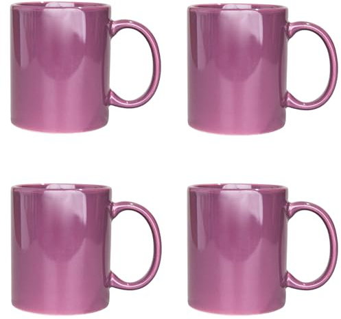 SHATCHI 6 st lila färg sublimeringsmuggar 325 ml - sublimeringskoppar belagd kopp värmepress tryck te kaffemuggar anpassa present