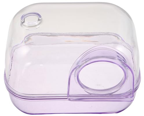 GALPADA Pet Bathtub for Shower Chinchilla Sand Bathroom Pets Bath Container Hamster Sand Bath Bathtubs Small Animal Bathing Basin Container PC Lavender