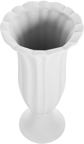 TOYANDONA Vaso Commemorativo da Cimitero in Ceramica Robusta, Vaso da Fiori da Esterno Base Stabile, Contenitore Decorativo per Tombe e Aree Verdi, Adatto per Funerali e Celebrazioni