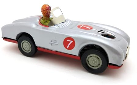 AMEIYUN Vintage Wind Up Toy MS642 Tin Racing Car Adult Collection Retro Photography Props Tin Toys Kids Parent-Child Interaction