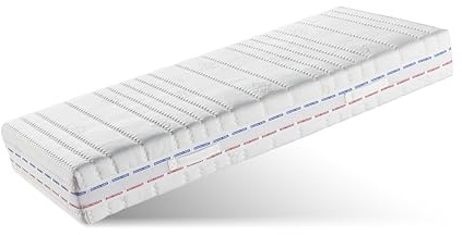 Betten-ABC - Taschenfederkern-Matratze (XXL TFK) - 90x200 cm - 7-Zonen Matratze aus Tonnentaschenfedern - Hypoallergen & Antibakteriell - Oeko-TEX® Zertifiziert - Lieferung per Paket