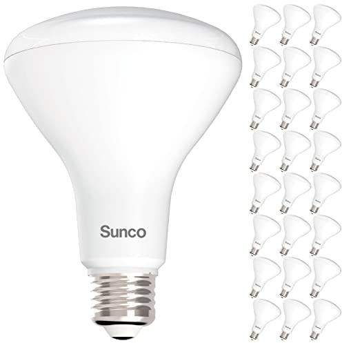 Sunco 24 Pack BR30 LED Bulbs, Indoor Flood Lights CRI93 11W Equivalent 65W 5000K Daylight 850 Lumens, E26 Base, 25000 Lifetime Hours Interior Home Residential Dimmable Recessed Can Light Bulbs - UL