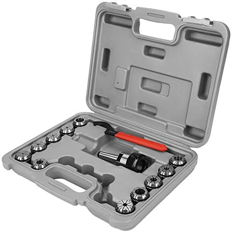 ER32 Spannzangenfutter, Präzisions-Spannzangenfutter für Fräsmaschinen mit MT2-Schaftgriff und Schraubenschlüssel mit Kasten