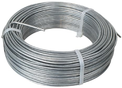 Linxor - Fil de Tension en Acier galvanis pour Grillage ou Autre - 100 m x 2.2mm - Gris
