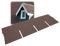 DAPRONA Dachschindeln selbstklebend Rechteck Braun 1m x 32cm Bitumenschindeln für Gartenhaus, Carport, Flächendeckung 2,61m²