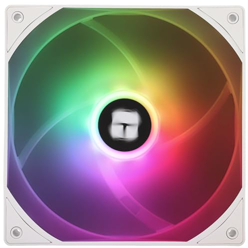 Thermalright TL-C14CW-S - Ventilador de CPU de alta velocidad 1500 rpm, ventilador PWM silencioso de 14 cm, ventilador para carcasa de ordenador (blanco)
