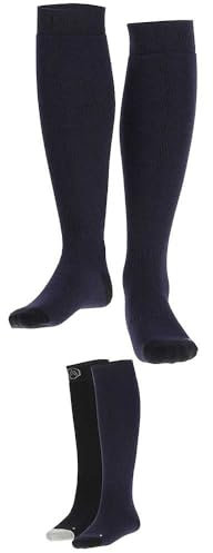 Morethansocks - Skisocken Kind - Einfarbig - Unisex - Blau - 27/30-2er-Pack - Skisocken Junge - Skisocken Mädchen