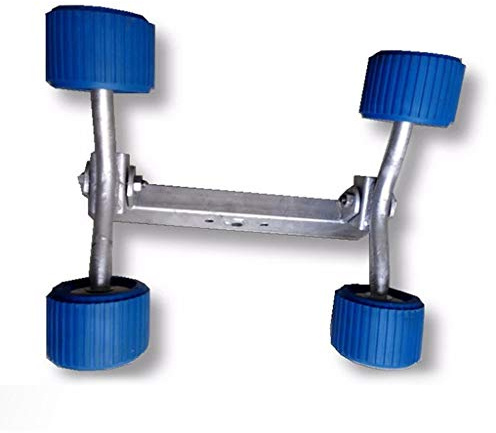 4 Set Båtsläp Blå gummiribbad Wobble Roller 4,33 tum Diameter, 3 tum bred