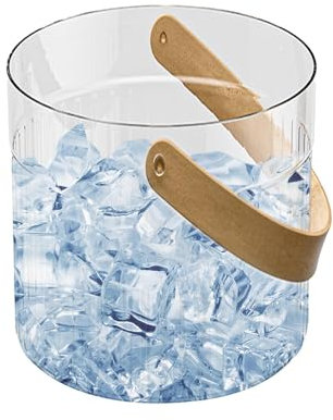 Seau À Glaçons pour Refroidir Vos Bouteilles, Ensembles Seau À Glace avec Poignée, Plastique Transparent Seau À Glaçons PourChampagne pour Bouteille Bar Anniversaires Fêtes Pique-niques