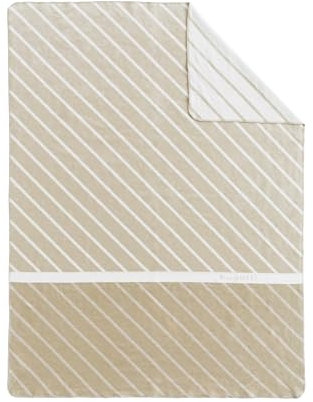 bugatti Decke 150x200 cm - Baumwollmix, Made in Germany, warm & waschbar, Kuscheldecke beige sportlich