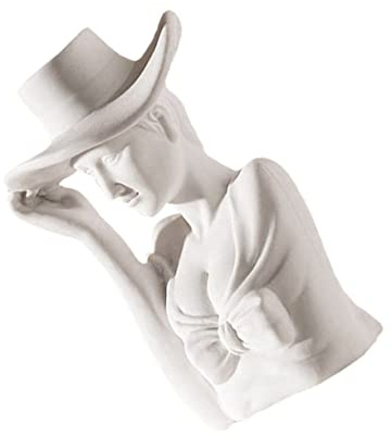 TOPBATHY Vaso Ritratto Per i Fiori Freddo Unico Arredamento Estetico Della Camera Beige Falso Glicine Vaso Divertente Da Parete Decorativo Paese Tulipano Impostore Bianca Ceramica