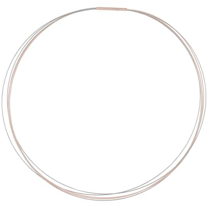 Heideman Halskette Damen Edelstahl – Halsreif Kollier mehrsträngig Bicolor Silber Roségold | modernes Design | Geschenk für Frauen