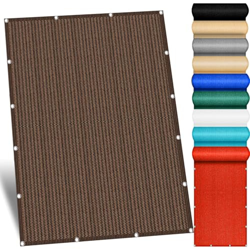 Toldo Vela de Sombra Permeabl 50 x 400 cm, Transpirable, Permeable Al Agua, Protección UV Al 98%, Lona Parasol, Toldo de Balcón para Patio, Jardín, Exteriores, Marrón