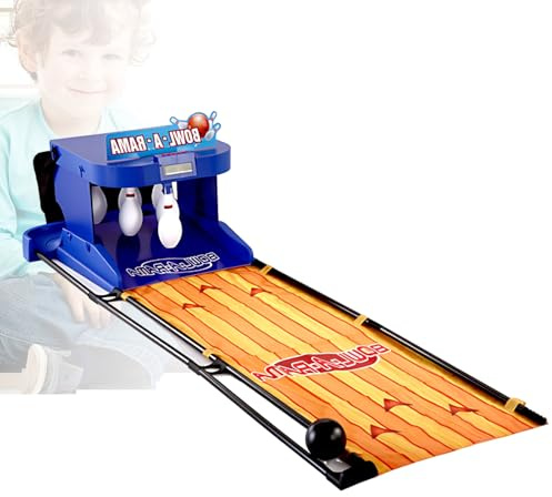 CAIYZH Juego Electrónico De Bolera, Consola De Juegos Deportivos De Boliche For Interiores, Boliche En Casa con Reinicio Automático De Bola/bolo, Luces LED Y Efectos De Sonido Realistas(3.5m)