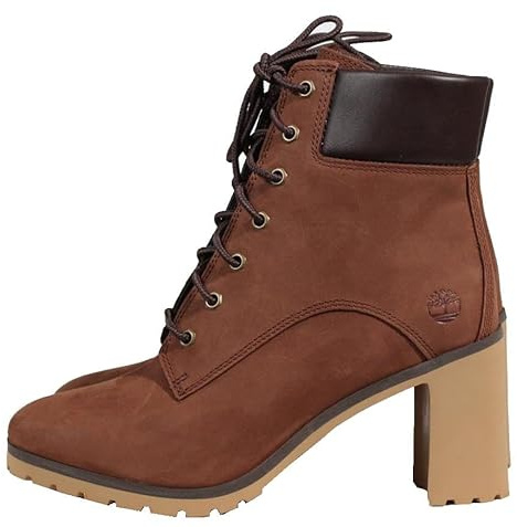 Timberland Allington Mid - Stivali stringati da donna, Pelle nabuk marrone medio, 39.5 EU