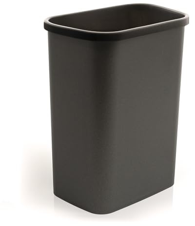 Hausfelder Papierkorb Büro 10 Liter ohne Deckel, Mülleimer 10 Liter, Papiermülleimer 10l für Küche, Büro und Bad, schmaler Mülleimer klein für Papiertüten, Deckel separat erhältlich