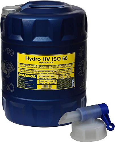 EISENFELS Il set contiene 20 litri di olio idraulico Hydro HV ISO 68 HVLP + rubinetto incluso