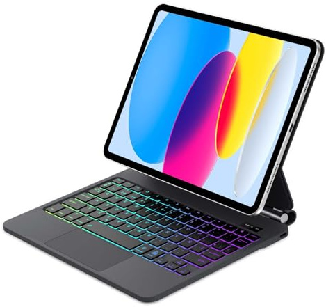 Magic Keyboard for iPad A16 11a Gen 2025/10a Gen 2022, Soporte Magnético Flotante y Panel Táctil Multitáctil de Precisión, Funda Teclado con Retroiluminado for iPad 10th/11th Gen 10.9/11 inch-Negro
