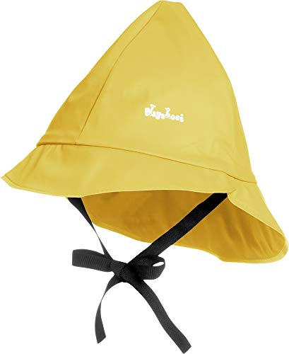 Playshoes Unisex Baby Regenmütze, Baumwollfutter Hat, Yellow, M UK