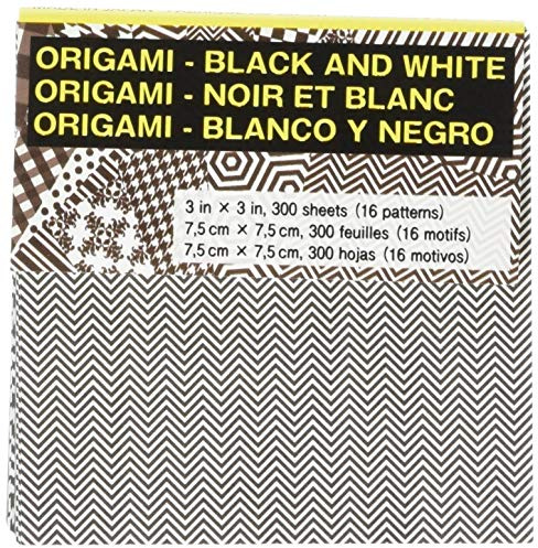 Aitoh US-PA-3 Origami Paper, 3-Feet by 3-Inch, Black/White, 300-Pack