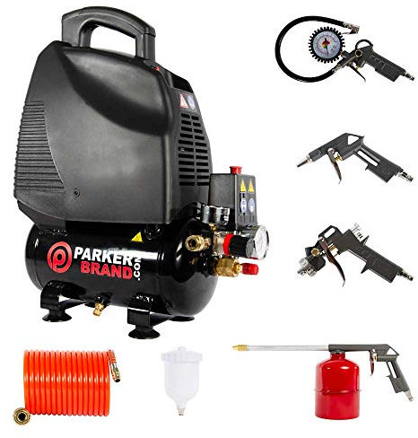 6 Litre Air Compressor & Tool Kit - 5.7 CFM, 1.5 HP, 6L, 115PSI
