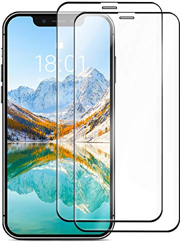 Amazon Basics Bubble Free, Case Friendly Tempered Glass Screen Protector for iPhone XR/11, HD Clear, Anti Scratch, 9H Hardness, 6.1 Inch, 2-Pack