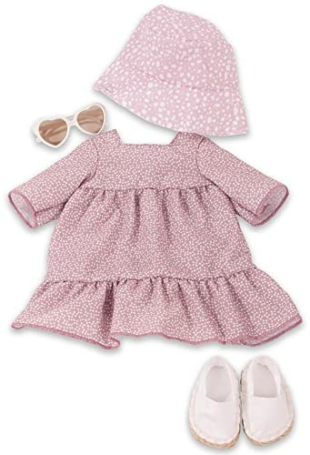 Götz 3403338 Kombination Blumen - Puppenbekleidung Gr. XL - 5-teiliges Bekleidungs- und Zubehörset für Stehpuppen 45 - 50 cm