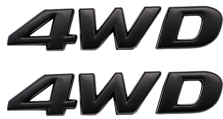 SGW 4WD Emblem dekorationsklistermärken 3D metall bil klistermärke dekaler bokstäver bilkaross bakre baklucka märke för alla bilar (svart)