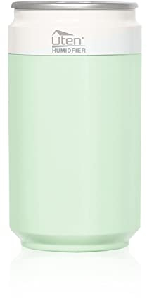 Uten Luftbefeuchter Mini, Humidifier Diffuser, USB und Wiederaufladbarer Batterie mit automatische Abschaltung, 2 Nebelmodus, Nachtlicht für Schlafzimmer, Auto, Pflanze, Büro Grün