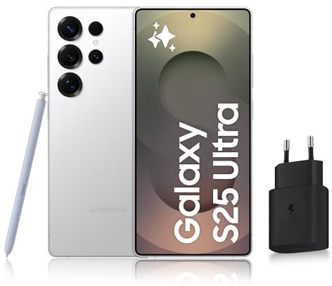 Samsung Galaxy S25 Ultra, Smartphone Android 5G avec Galaxy AI, 512 Go, Chargeur secteur rapide 25W inclus, Smartphone déverrouillé, Argent Titane, Version FR