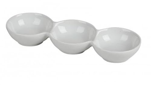 Urban Living La cerámica – Taza de aperitivo 3 compartimentos 8 x 3 x 23,5 cm