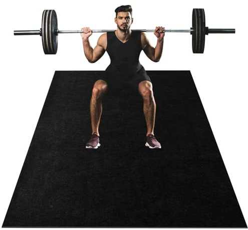 YEXEXINM Grand tapis d'exercice extra large, tapis de yoga et de course, pour salle de sport à domicile, Pilates, étirements, poids, fitness