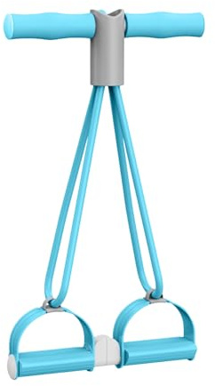 Pédale de fitness - Extracteur d'étrier - Équipement d'exercice du ventre - Bandes élastiques - 4 tubes - Équipement d'exercice pour la taille, les jambes, les bras, l'abdomen, amincissant, fitness