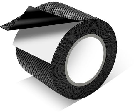 Rubber Grip Tape Non Slip, 5cm x 5m PEVA Anti Slip Tape Non-Slip Texture Enhance Friction Self-Adhesive Tape Waterproof Comfort and Safety for Steps Tread Stairs Tool Handles Indoor and Outdoor