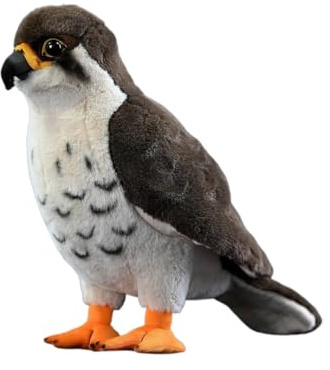 SMJWH Giocattolo di peluche realistico falco pellegrino, animale pezza morbido uccello rapace, bambola coccolone realistica falconeria, regalo a tema natura for e adulti
