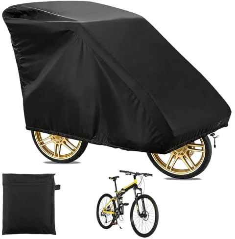 Vikgarage för cykelsläpvagnar, 140 × 84 × 99 cm hopfällbart garage skydd, svart cykelskydd vattentätt, universellt skydd för cykelsläpvagnar, lämpligt för cyklar