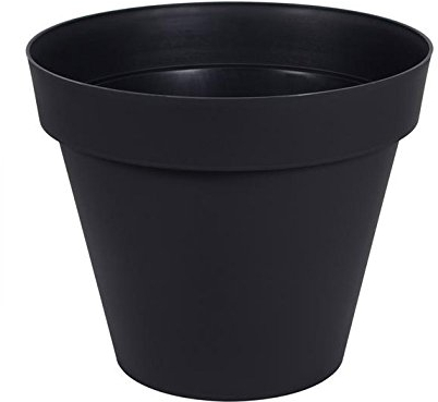 EDA Plastiques - Pot de Fleur - Pot de Fleur Toscane Ø80 x 66 cm Rond - 170L - Gris Anthracite