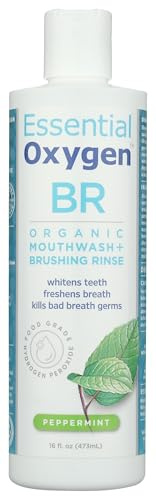 ESSENTIALOXYGEN Organic Peppermint Brushing Rinse, 16 FZ