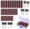 AUSTOR 132 Pieces Drum Sander Set with Free Box Including 120 Pieces Nail Sanding Band Sleeves and 12 Pieces Drum Mandrels for Dremel Rotary Tool
