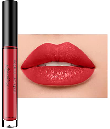Allbestaye Durable Waterproof Liquid Matte Lipstick, Matte Lip Gloss, Waterproof Make-Up, Non-Stick Cup