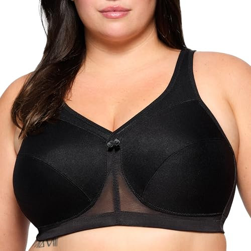 Glamorise Magiclift Active Support Bra Wirefree #1005, Reggiseno Donna, Nero, 6K