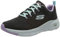 Skechers Damen Arch Fit Comfy Wave Sneaker, Black Knit Lavender Trim, 36 EU