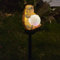 SOLUSTRE Gartenstecker Solarleuchten Igel Figur Solarlicht LED Solar Gartenleuchte Harz Miniatur Eule Bunte Lichter Rasen Hof Terrasse Garten Landschaft Party Dekoration