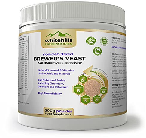 Brewer's Yeast Powder 500g Non-debittered Inactive Natural Source of B-Vitamins, Chromium, Selenium and Potassium for Humans, Cats, Dogs, Horses and Ducklings