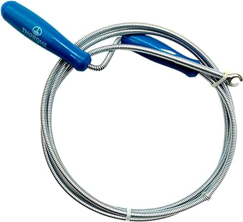 THORQUE Abflussspirale 3M Ø 5mm| Rohrreinigungsspirale | Lösung für hartnäckige Verstopfungen| Flexible Spirale mit Kralle| Rohrreinigungswelle | Rohrreiniger